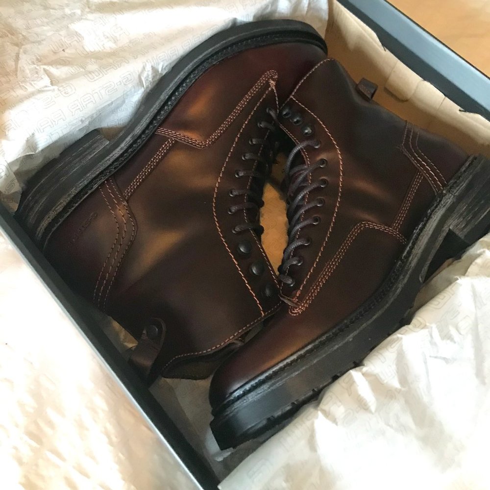 G-STAR RAW Roofer Boots brown **NEW in box NEVER worn ** size 11 (US)/44 (EU).